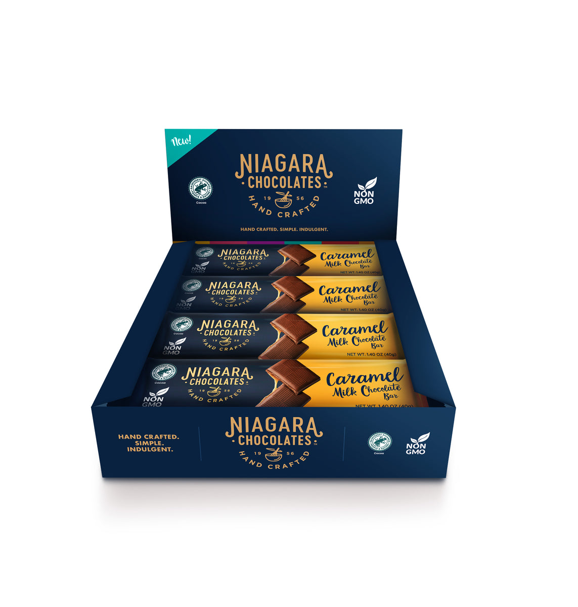 Caramel 1.4oz Milk Chocolate Bars (16 count) niagarachocolates