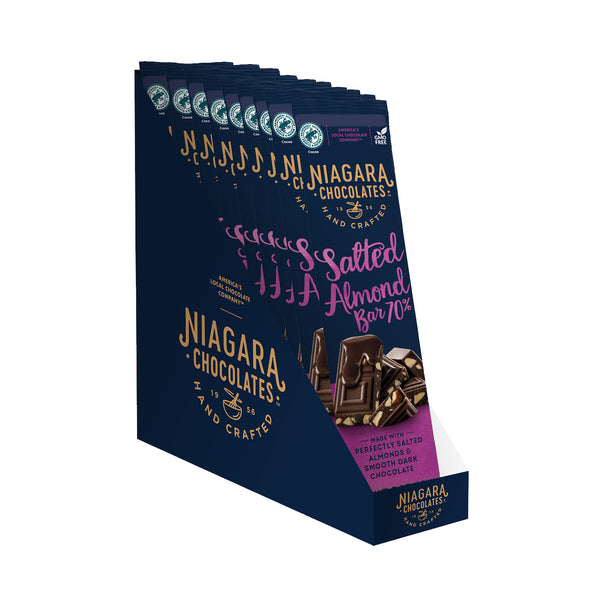 70% Dark Chocolate 3oz Salted Almond Bar