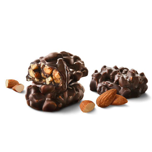 70% Dark Chocolate Salted Almond Clusters (4.5oz Bag)