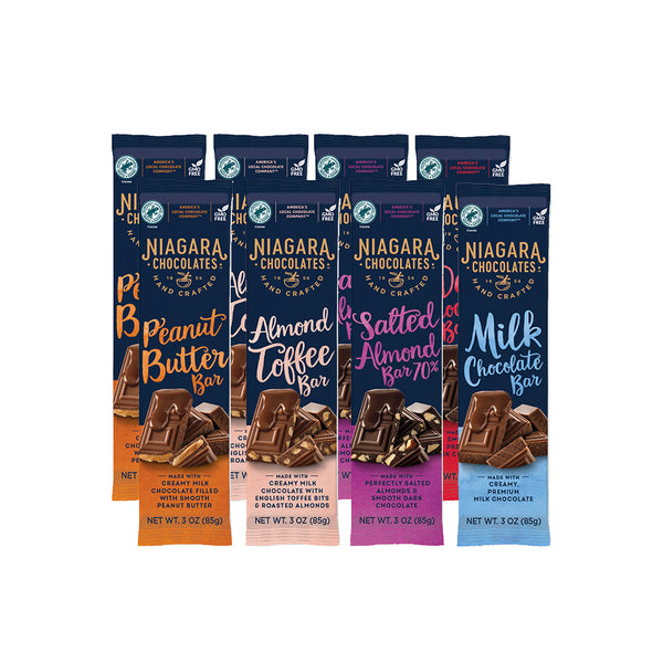 Milk and Dark Chocolate Bar Variety Pack - 8 Pack