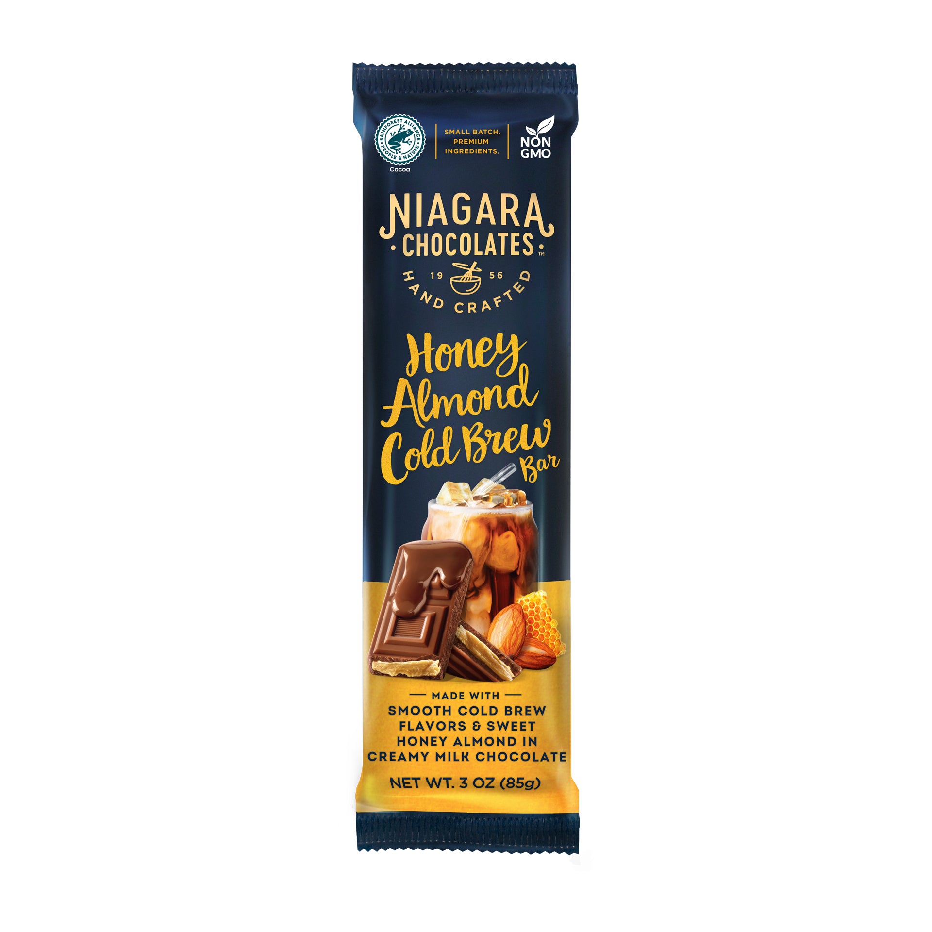 Honey Almond Cold Brew 3oz Milk Chocolate Bar niagarachocolates