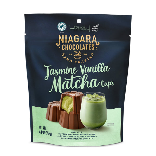 Jasmine Vanilla Matcha Milk Chocolate Cups (4.1oz Bag)