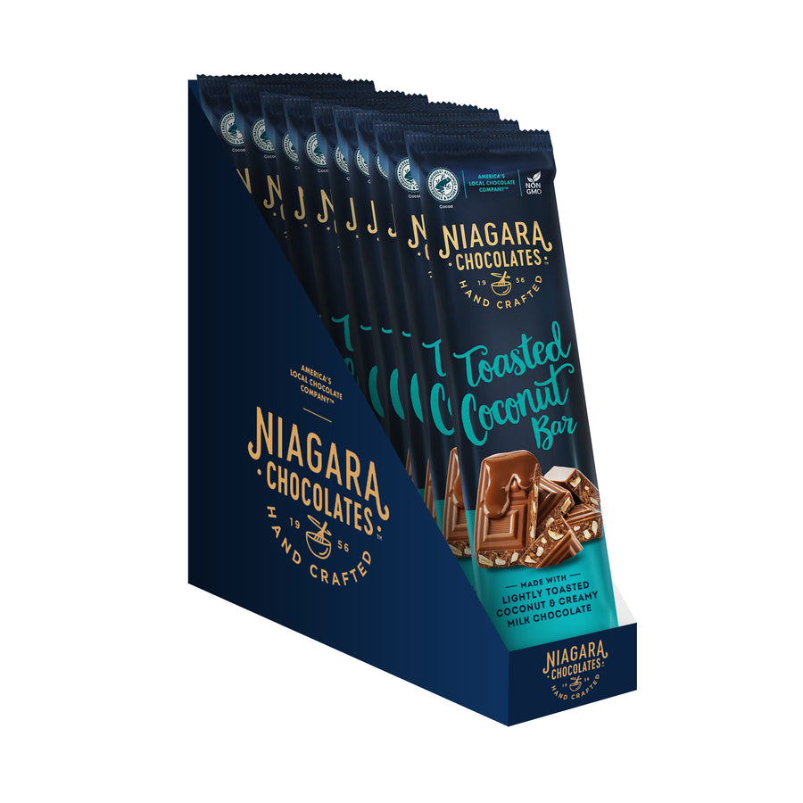 Milk Chocolate 3oz Toasted Coconut Bar niagarachocolates