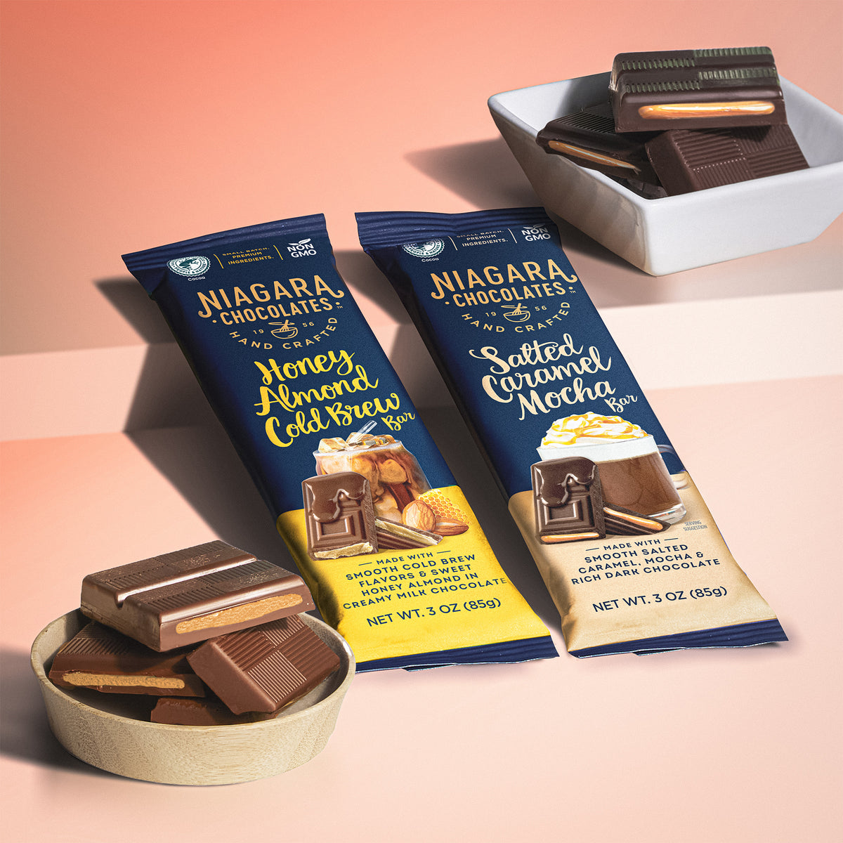 Honey Almond Cold Brew 3oz Milk Chocolate Bar niagarachocolates