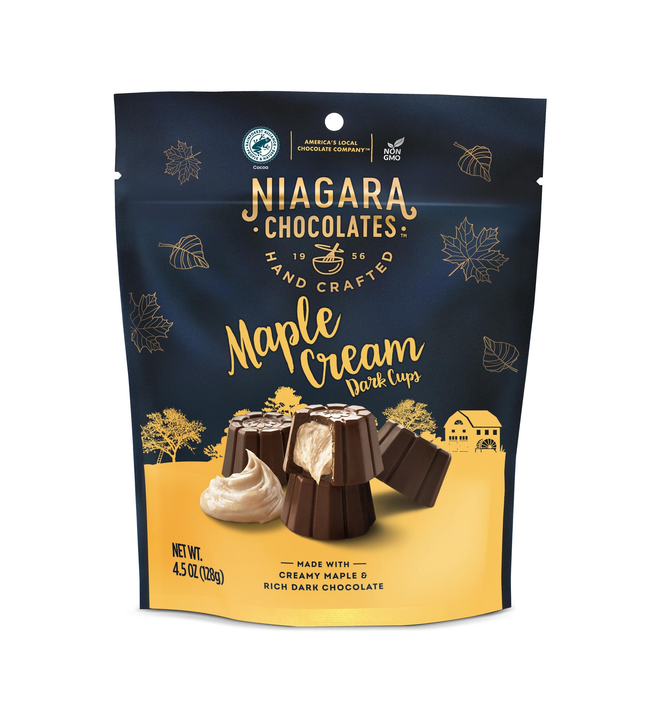 Maple Cream Dark Chocolate Cups (4.5oz Bag) – niagarachocolates