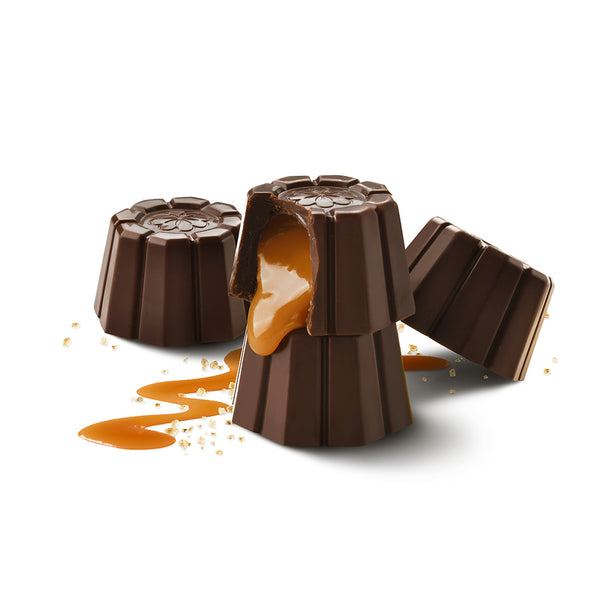 70% Dark Chocolate Sea Salt Caramel Cups Stand-Up Bag 6-Pack (4.5oz)