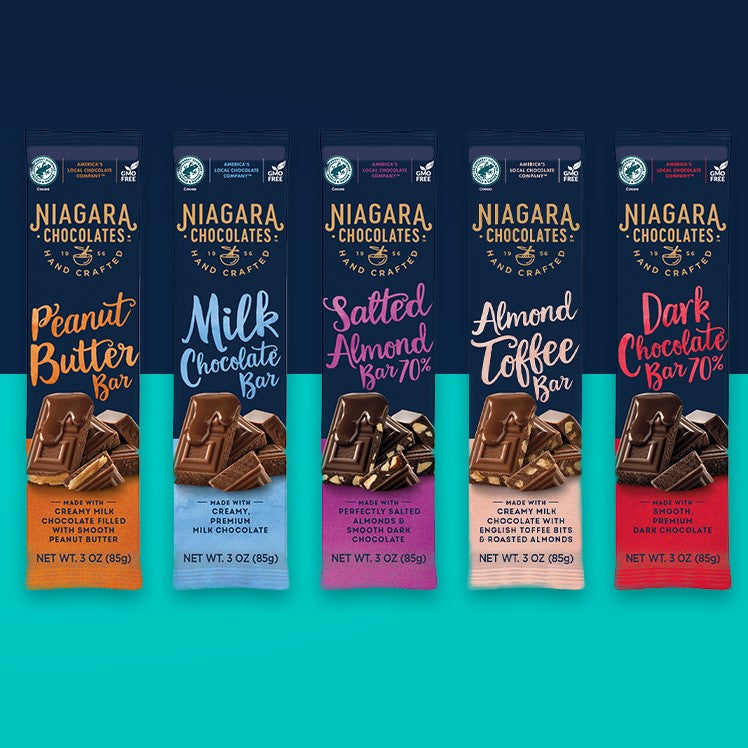 Milk and Dark Chocolate Bar Variety Pack 8 Pack niagarachocolates